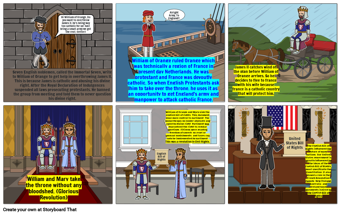 Glorious Revolution Storyboard by c5d6e2a3