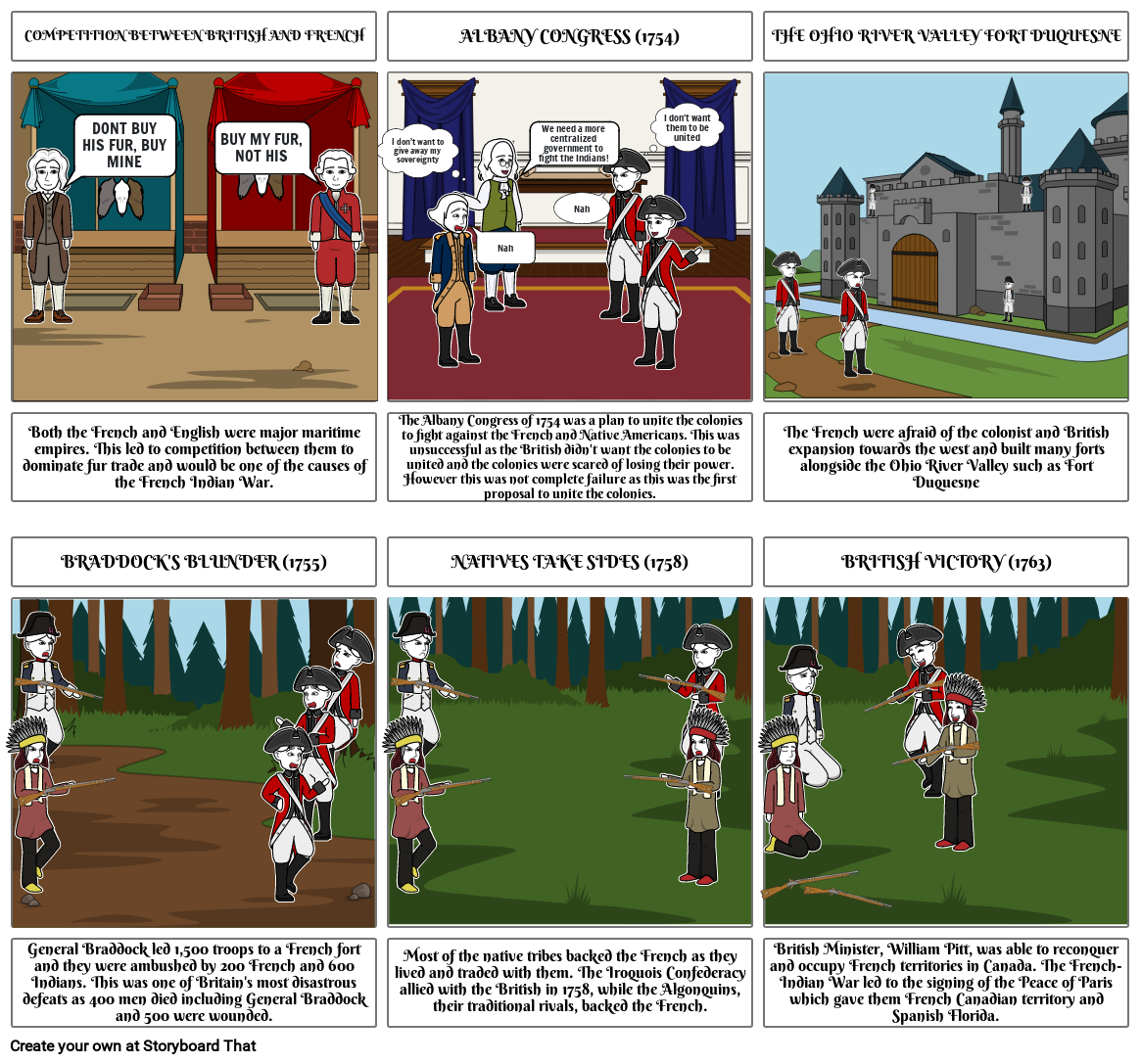 Unit 3 - Lesson 1: The French & Indian War Storyboard