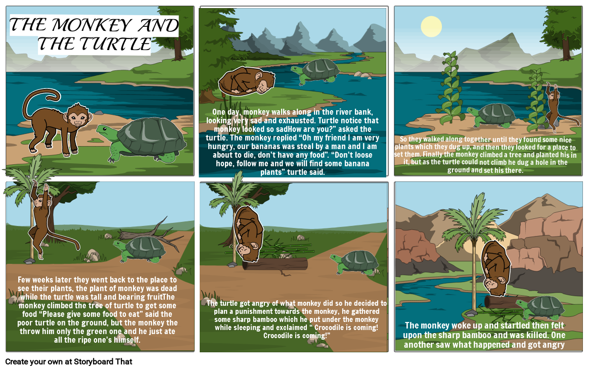 monkey and turtle Storyboard par c6234a6b