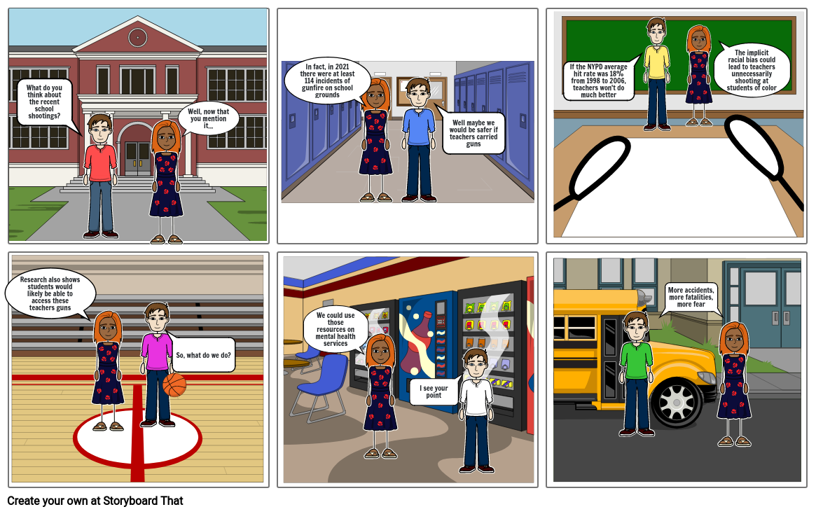 School Gun Violence Storyboard By C63a9fba