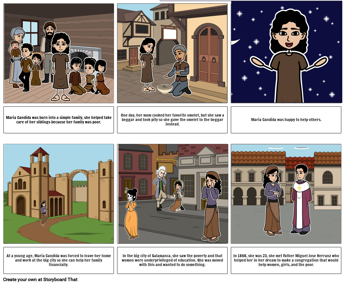 The Life of St. Maria Candida - Part 1 Storyboard