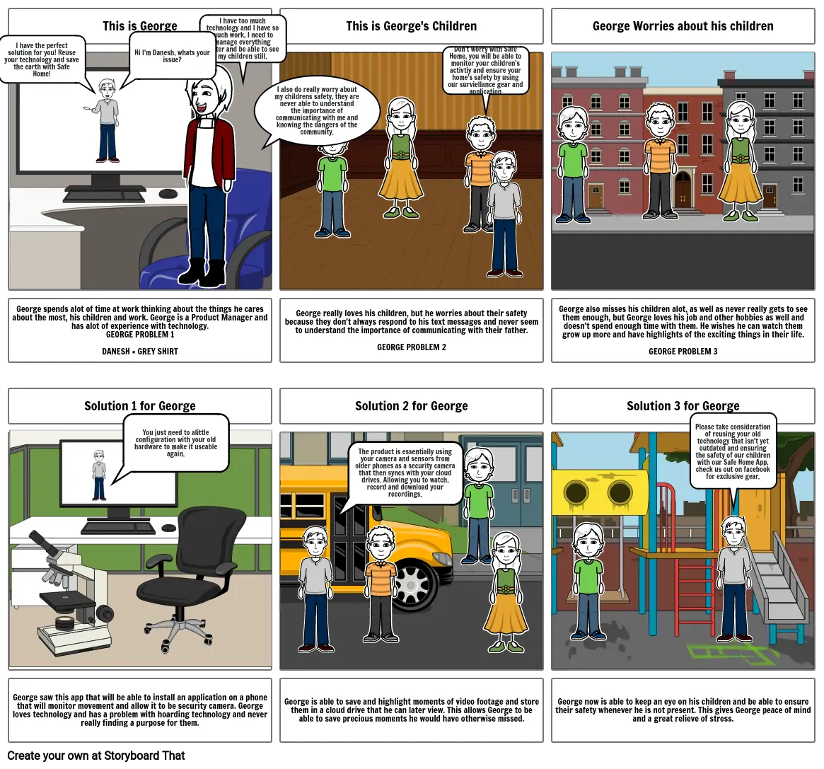 Storyboard for George - TEC702