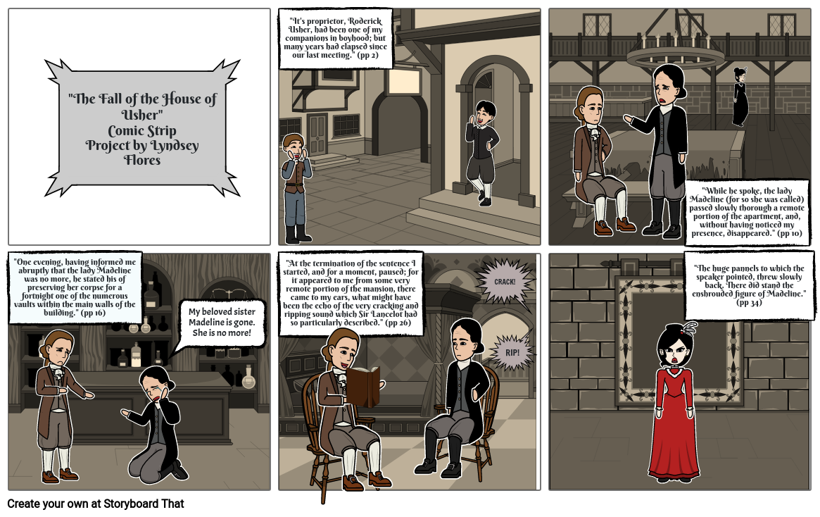 the-fall-on-the-house-of-usher-comic-strip-storyboard