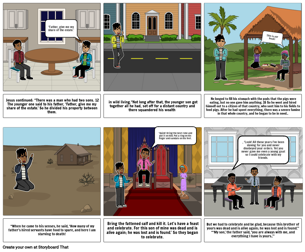 The prodigal son Storyboard by c6849f23