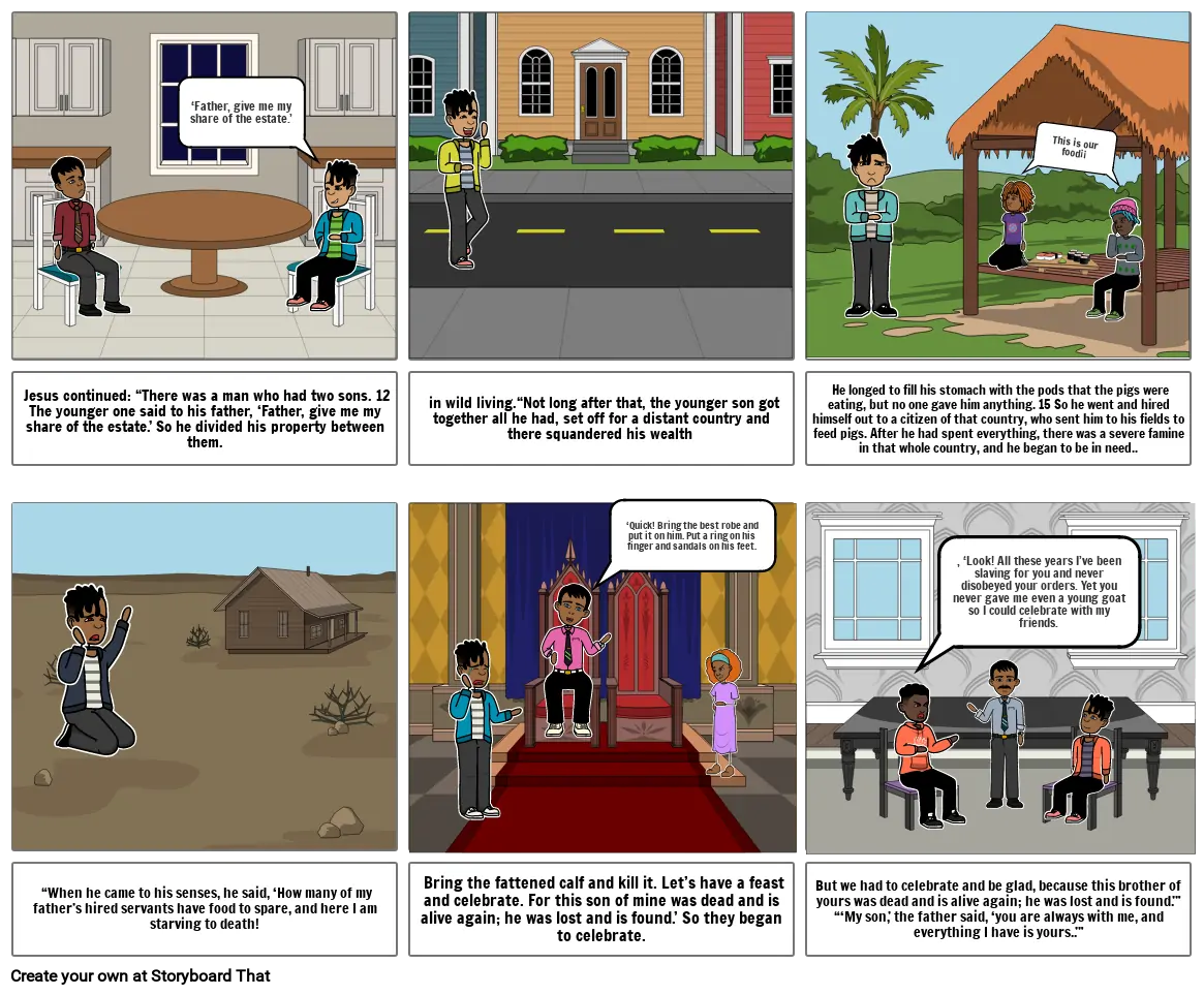 The Prodigal Son Storyboard By C6849f23 