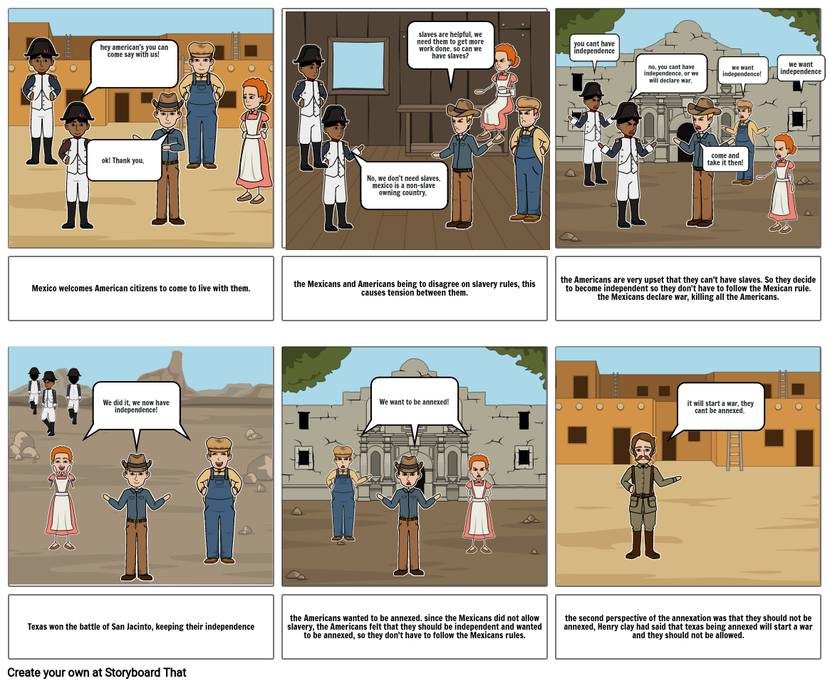 Texas Annexation Storyboard por c730d402