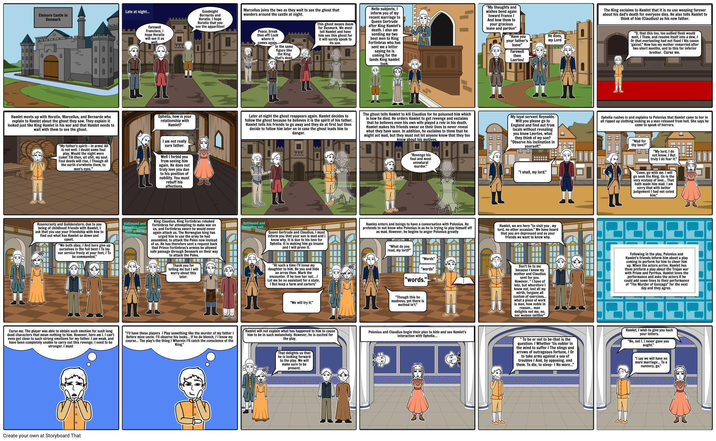Hamlet Comic Book Storyboard von c732c5bd