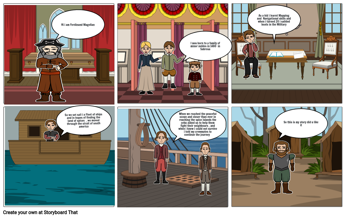 Ferdinand Magellan(Story board) Storyboard by c736b6ae