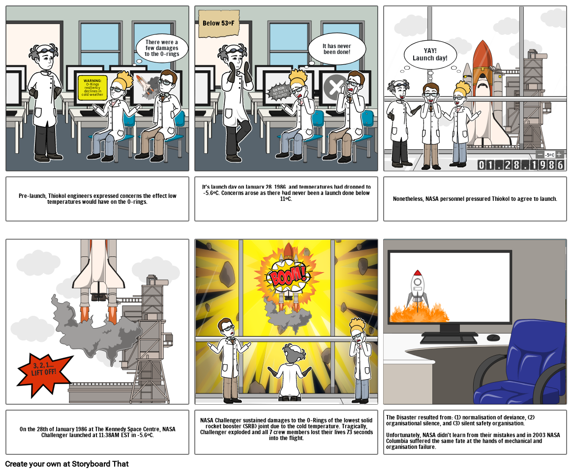 Challenger Disaster Storyboard