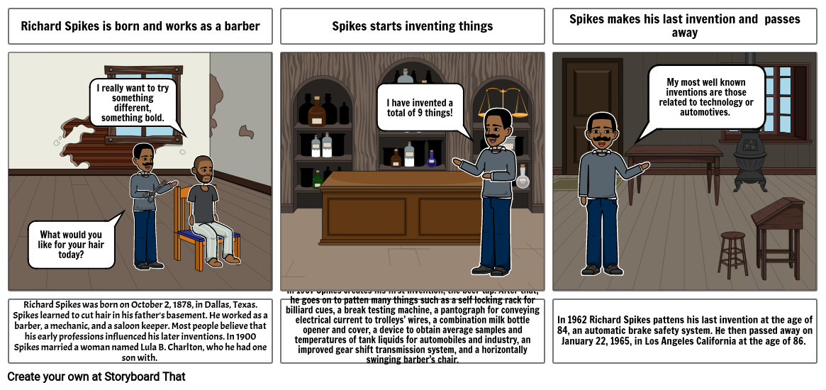 The Life Of Richard Spikes Storyboard By C7ab7159