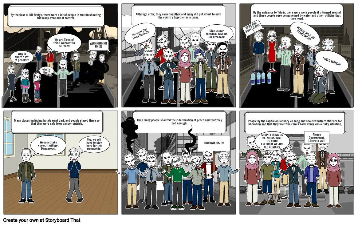 Struggle for freedom Comic Strip