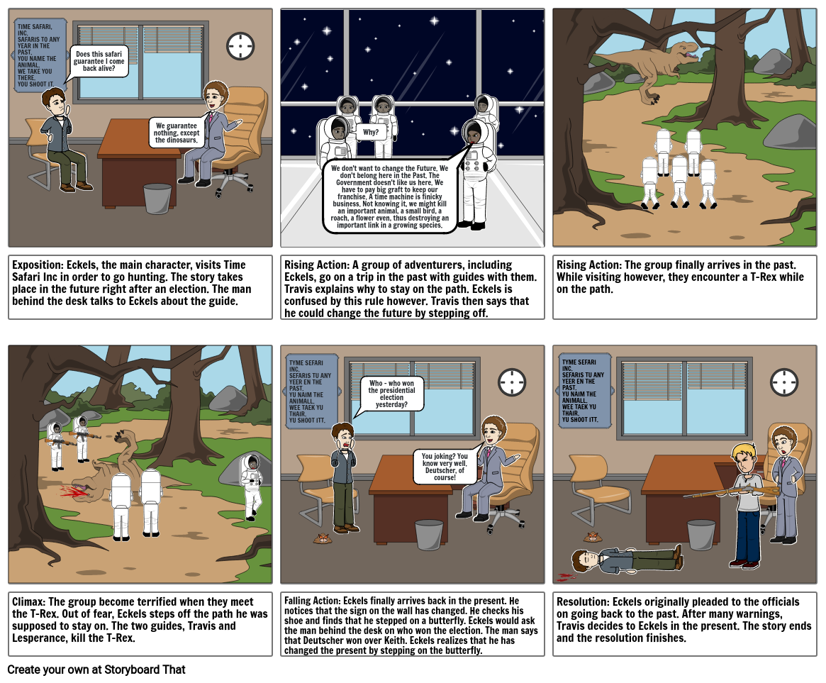 A Sound Of Thunder-Plot Model Storyboard by c7b442cb