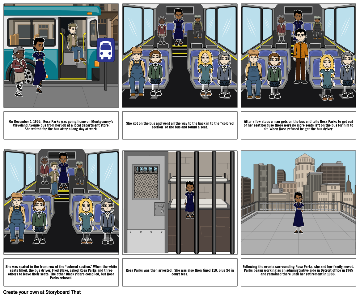Rosa Parks Storyboard by c861cf7f