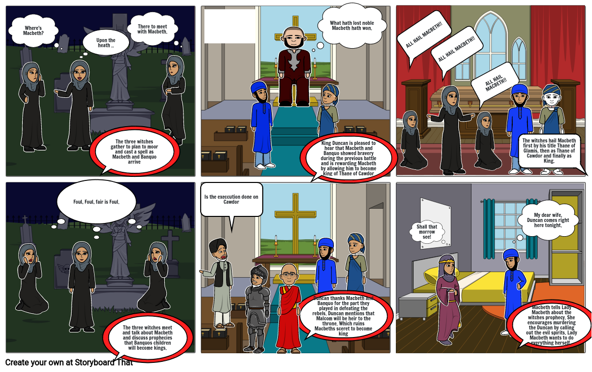 Macbeth Story Storyboard by c8662cb2