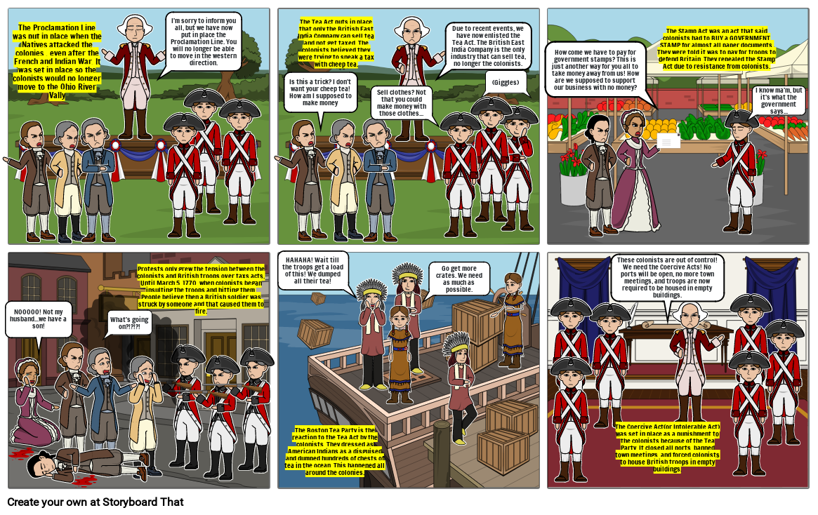 American Revolution Story Board