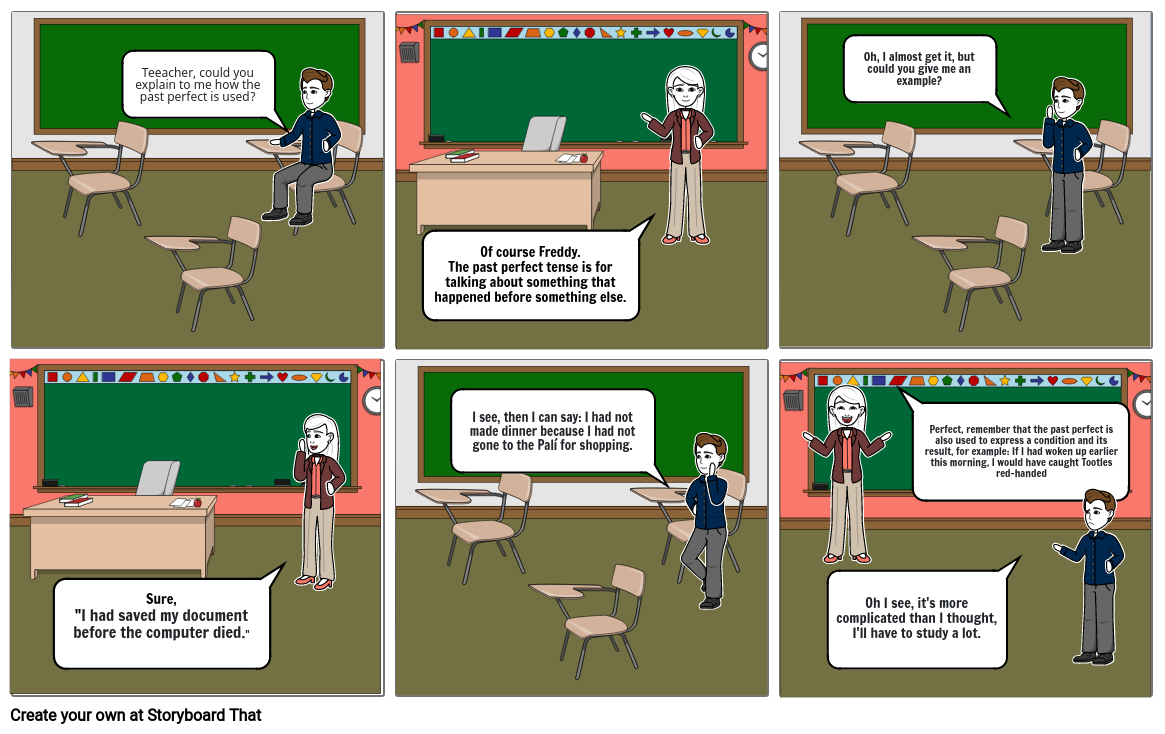 The Past Perfect Tense Storyboard By C88f8aaf