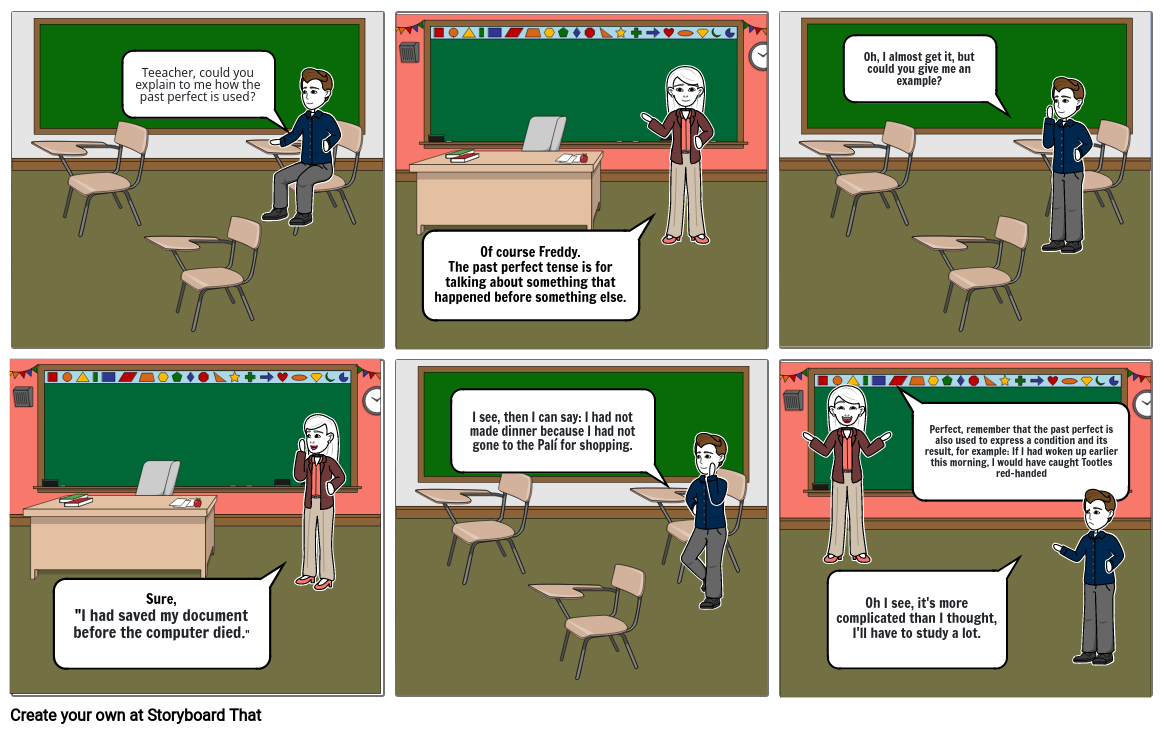 The past perfect Tense Storyboard by c88f8aaf