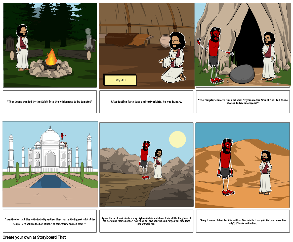 Jesus’ Temptation Storyboard by c8ab3012