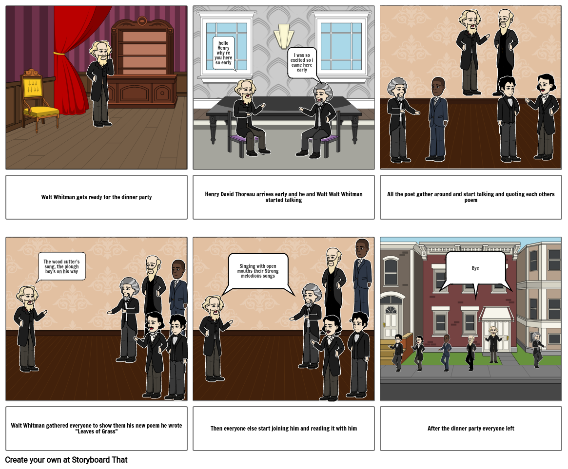 History Comic Dinner Party Storyboard by c8b33d11