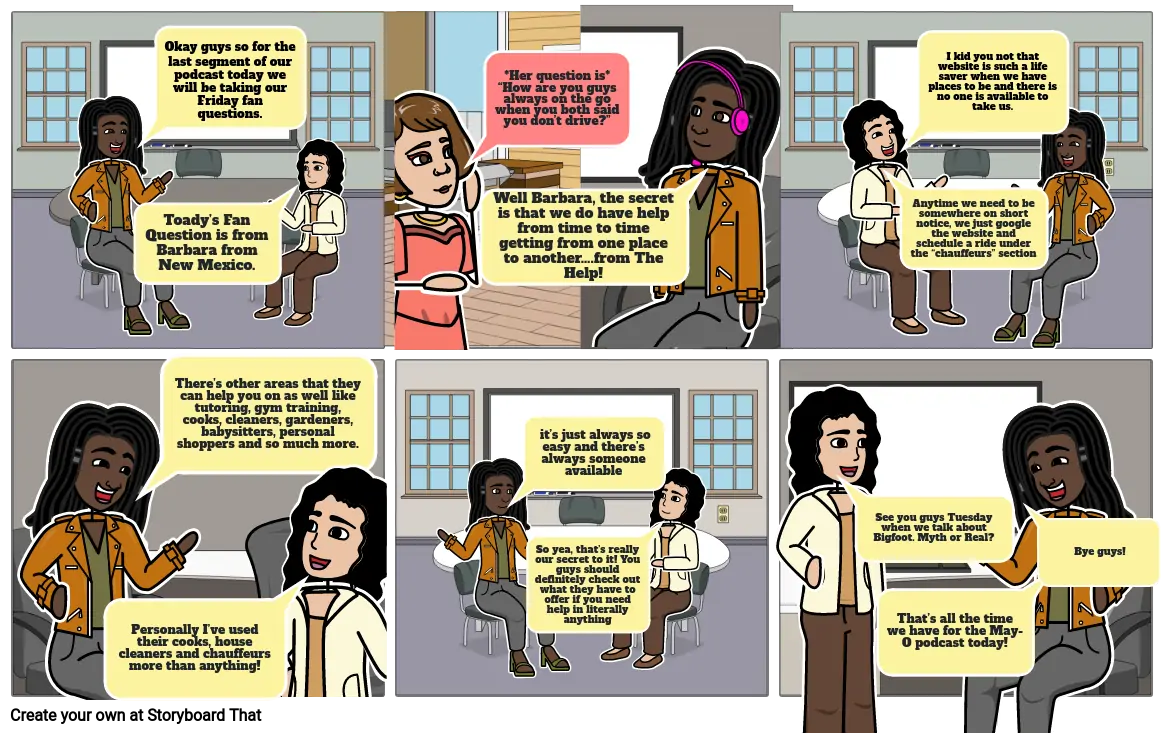 The help storyboard