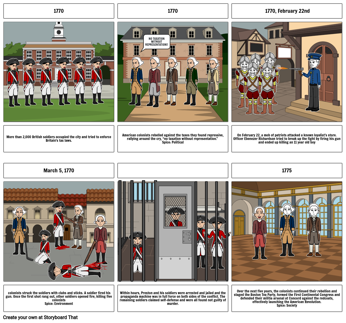 The Effects Of American Revolution Storyboard By C8ccfb65