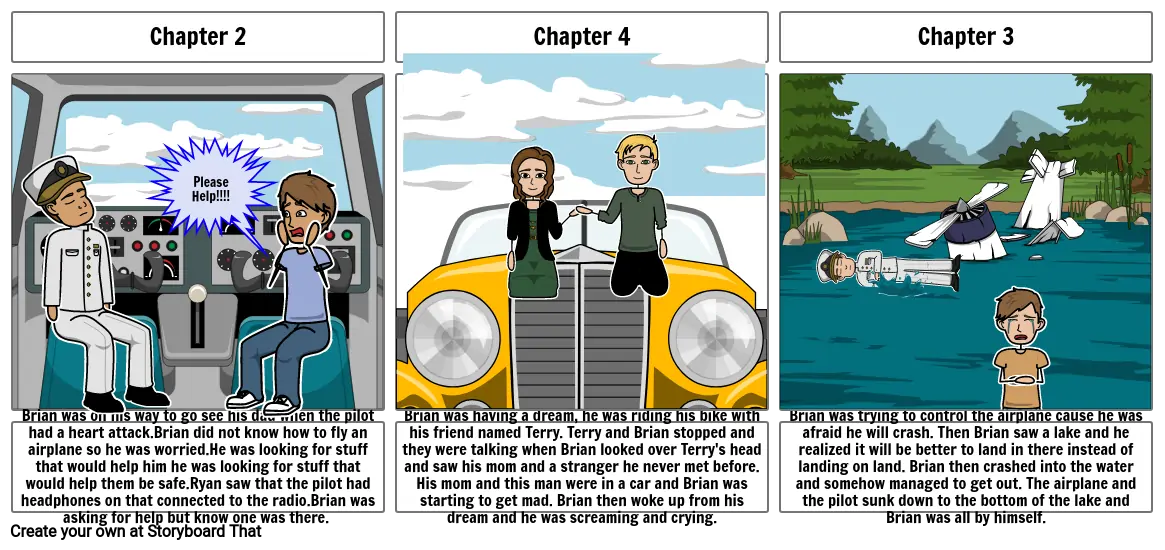 Hatchet Chapters 1-4 Storyboard Par C912b95c