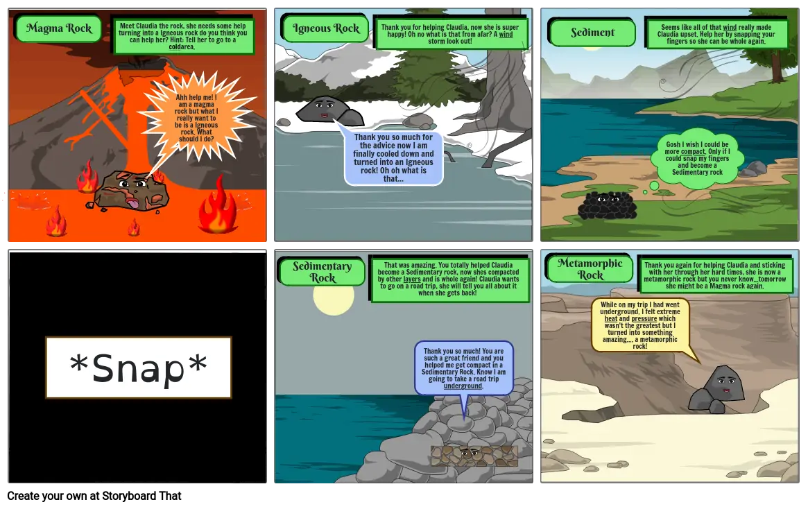 Rock Cycle Storyboard