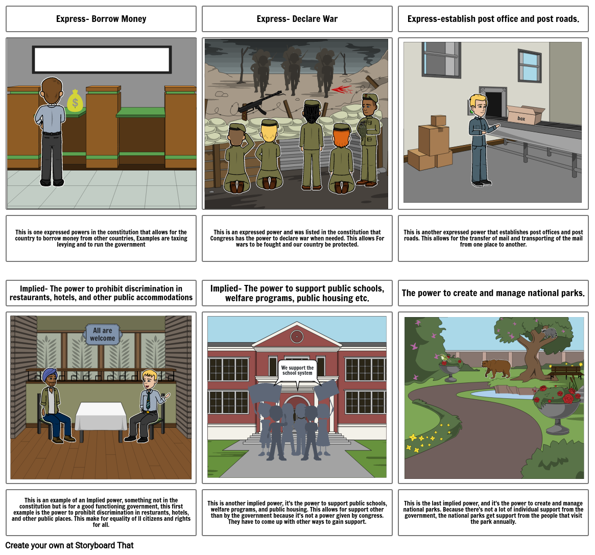 congress powers storyboard Storyboard by c940d1d3