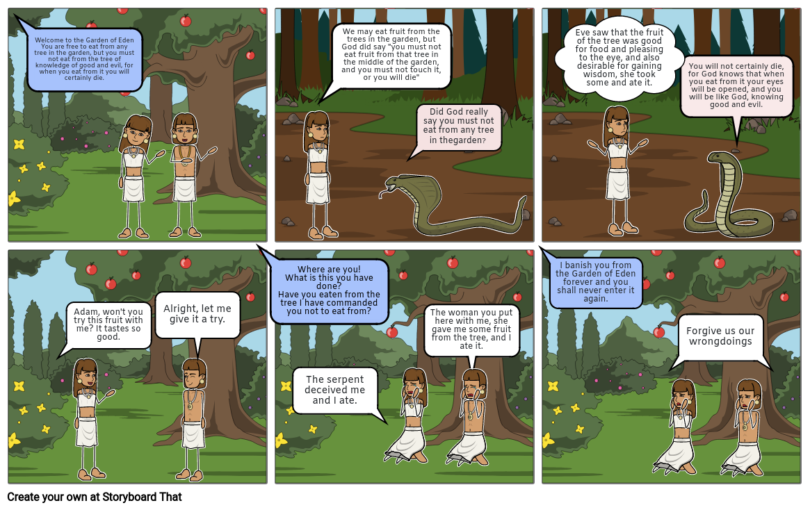 Religion Comic Strip Storyboard by c9a2d11c