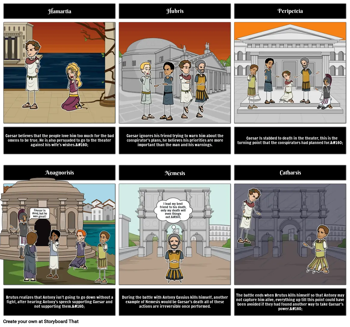 Julius Caesar Story Board Storyboard By C9a76b33