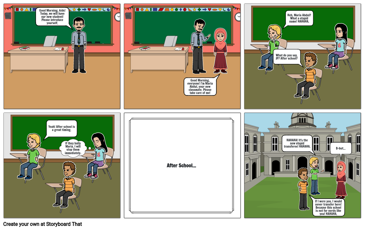 a-classmate-who-was-bullying-a-new-student-storyboard