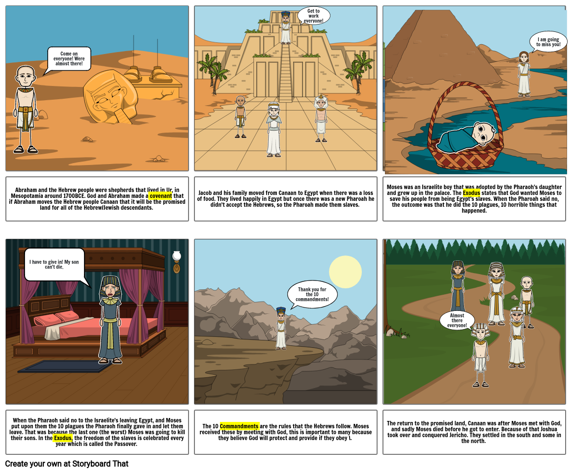 Exodus Story Board Storyboard by ca88a5ae