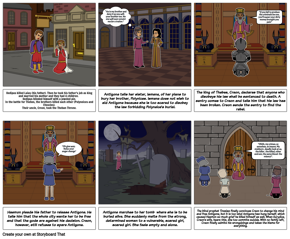 Antigone Digital Storyboard Project Storyboard