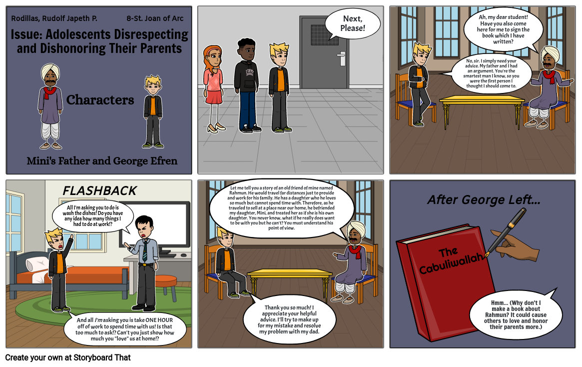 Comic Strip Story Board Storyboard by cae503d5