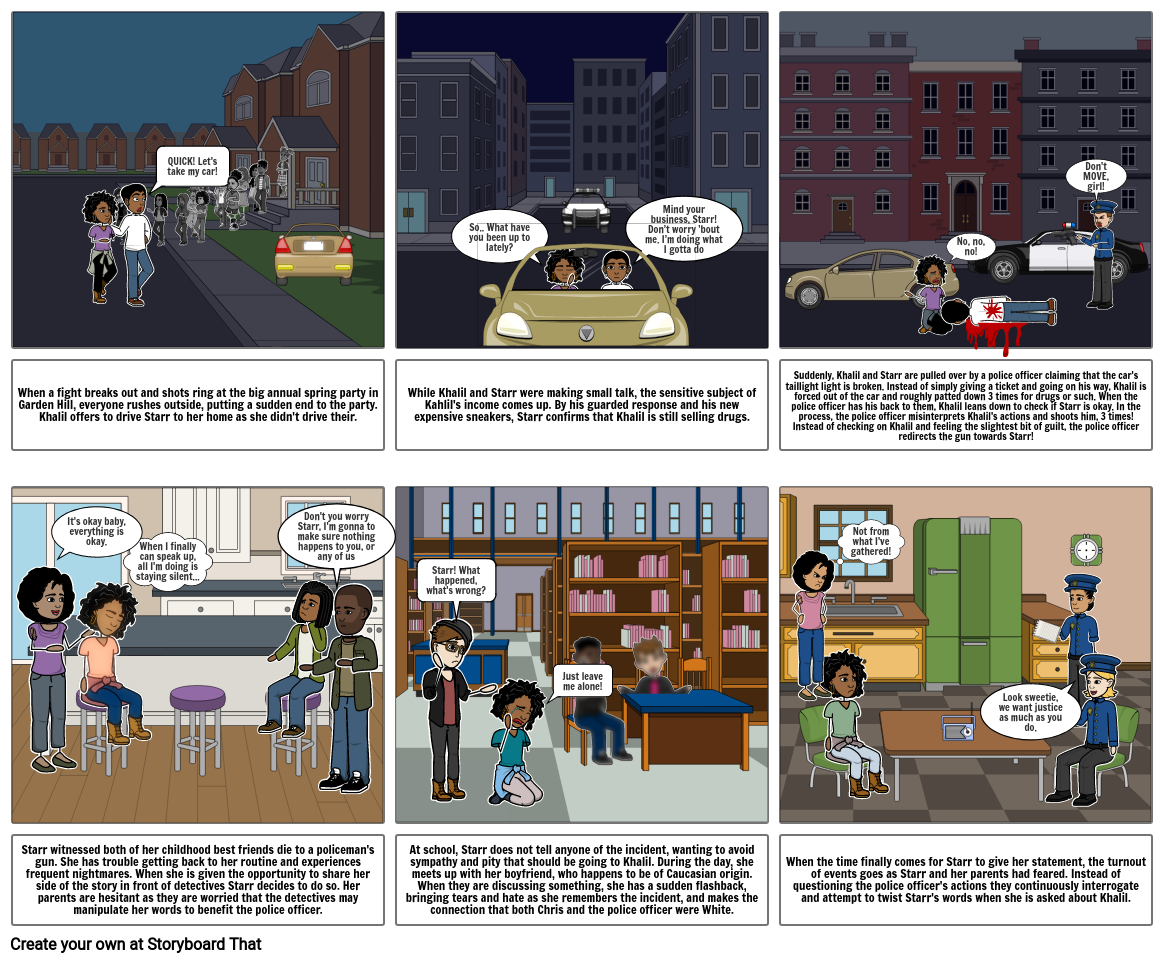 The Hate U Give Story Board Storyboard by cake307