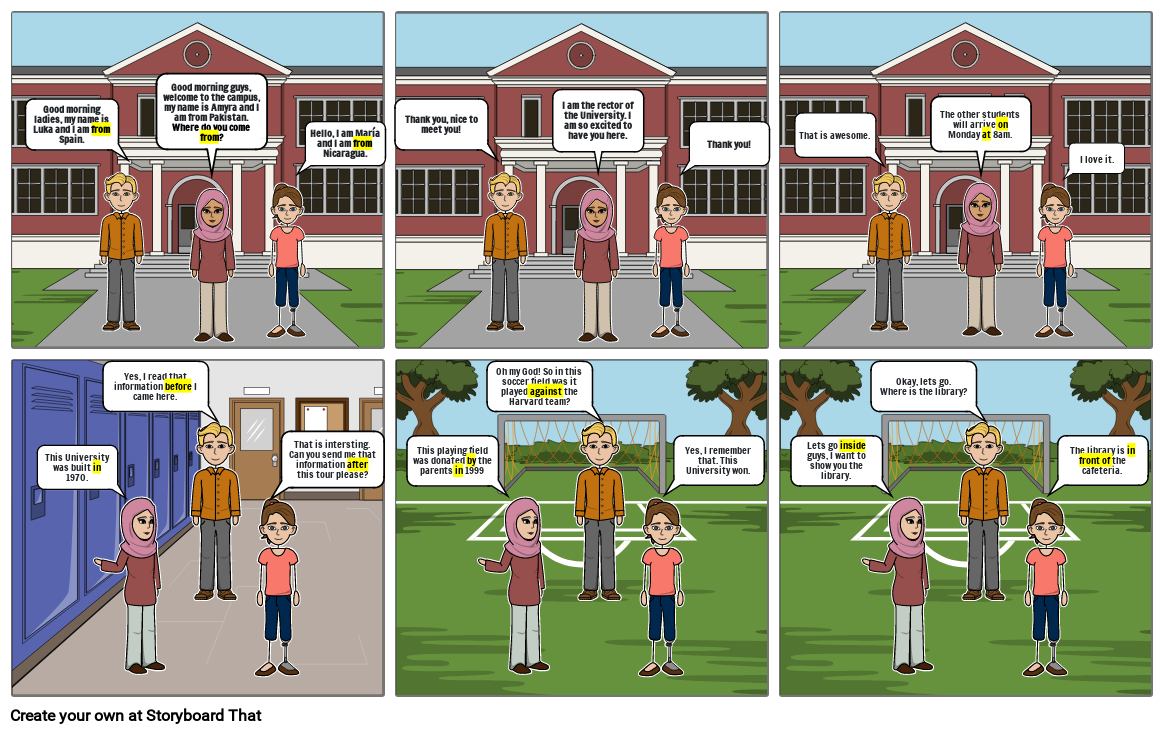 Comic Grammar Storyboard By Catherine94139