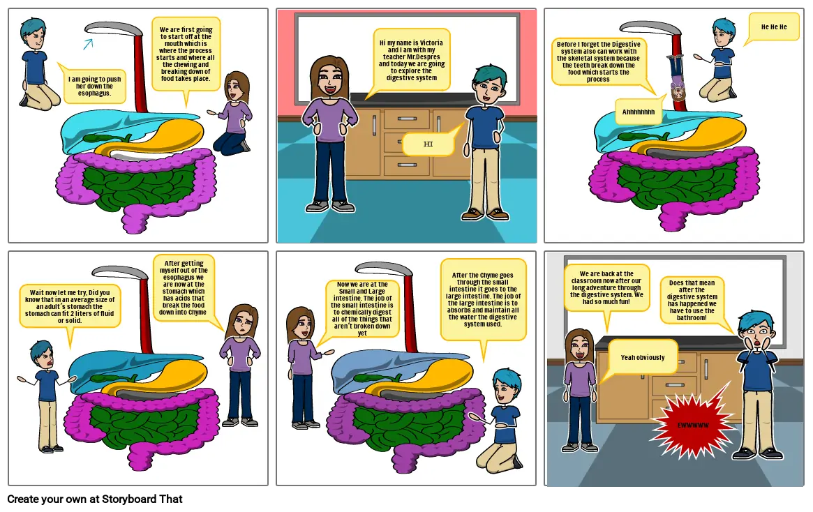 Digestive System Comic Strip