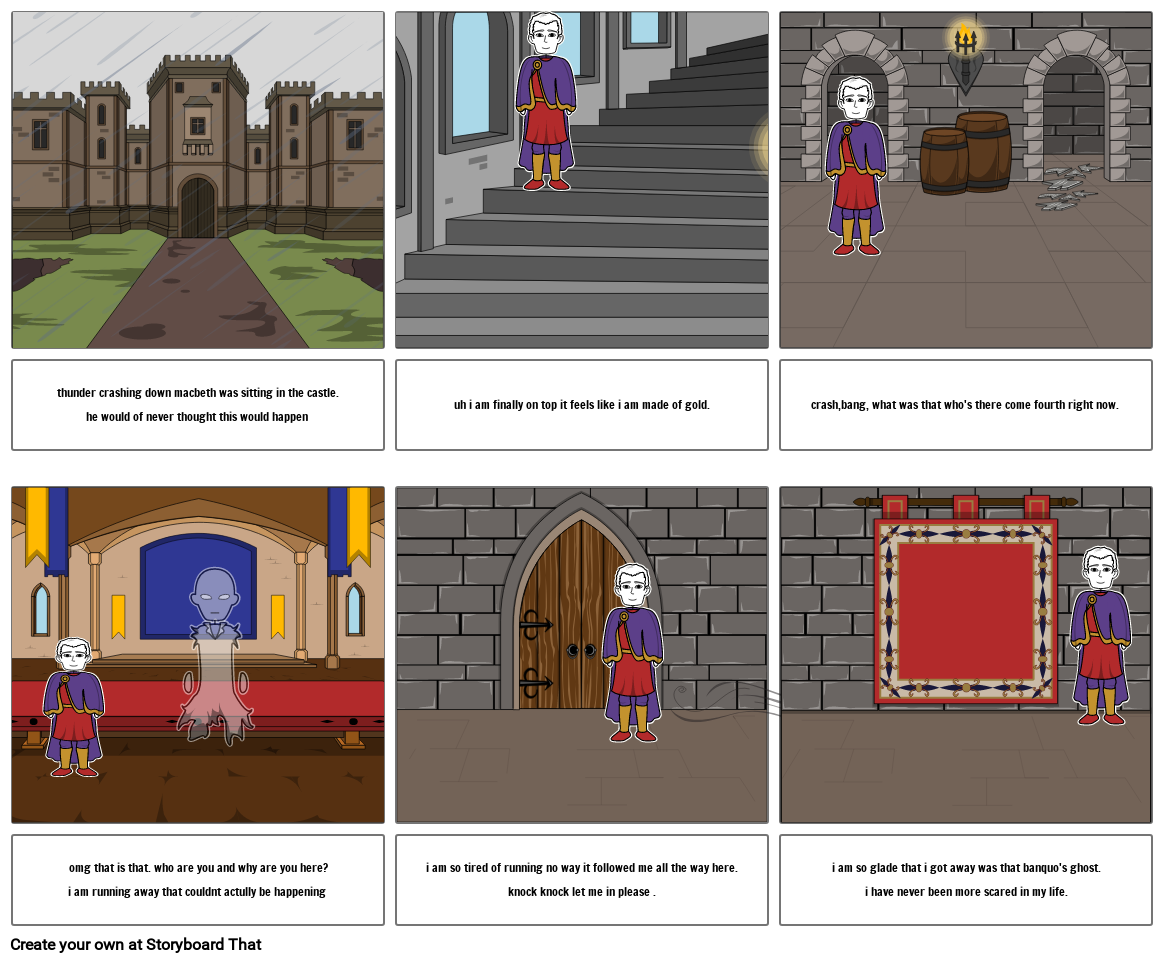 macbeth see banquo's ghost Storyboard by cb14a4f4