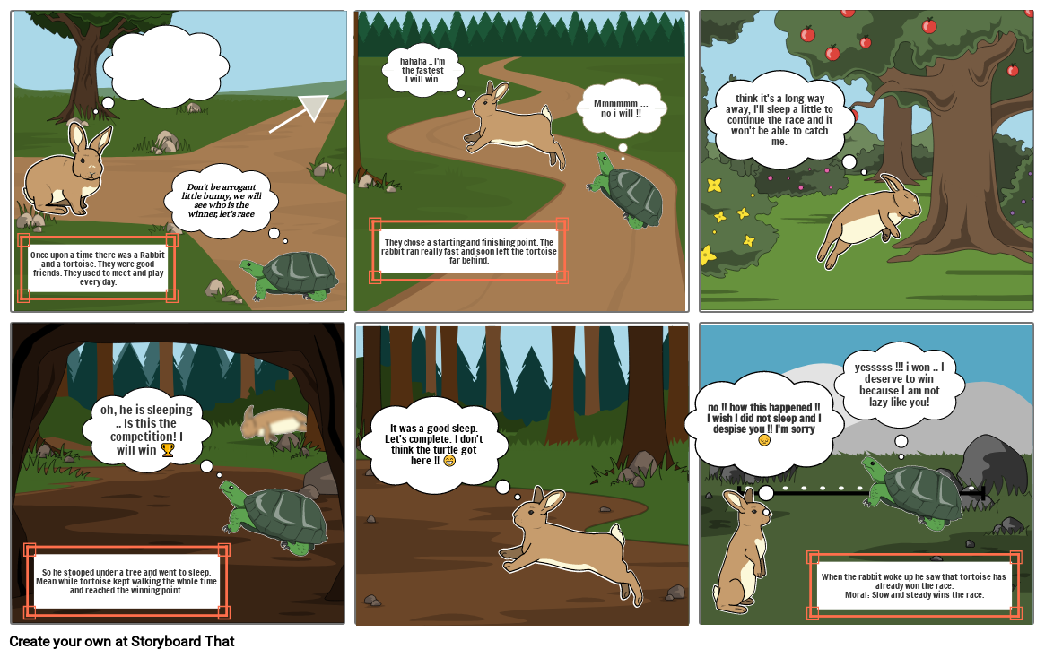 Rabbit and The Turtle Storyboard by cb88a9c1