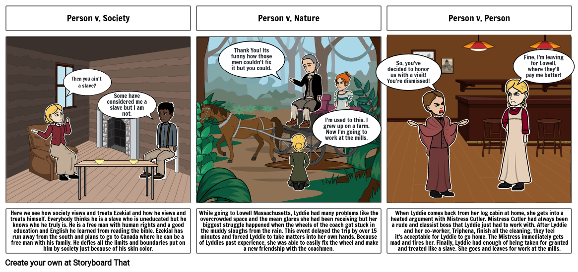 Conflict in Lyddie - Storyboard - Saanvi Dalvi - First Period