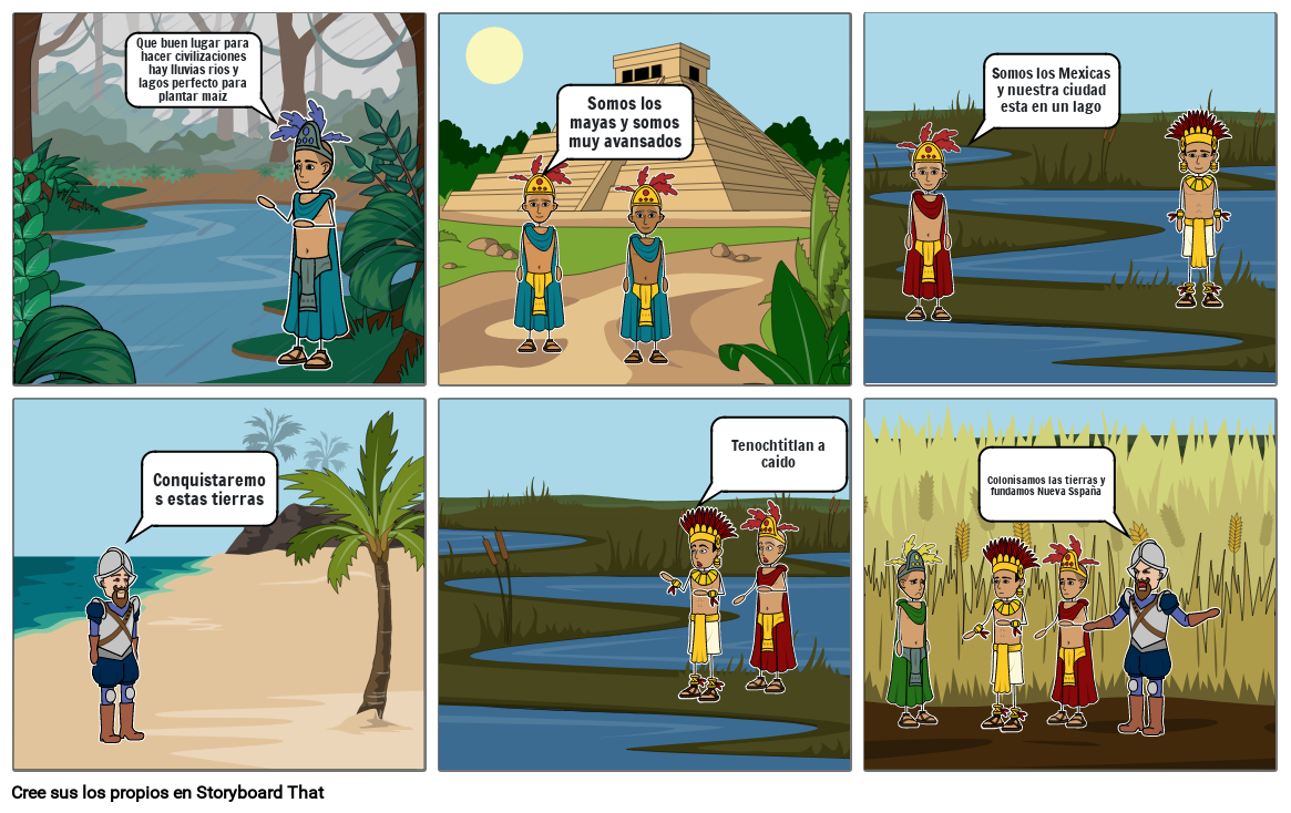 Historia de mesoamerica Storyboard by cbb2b7c5