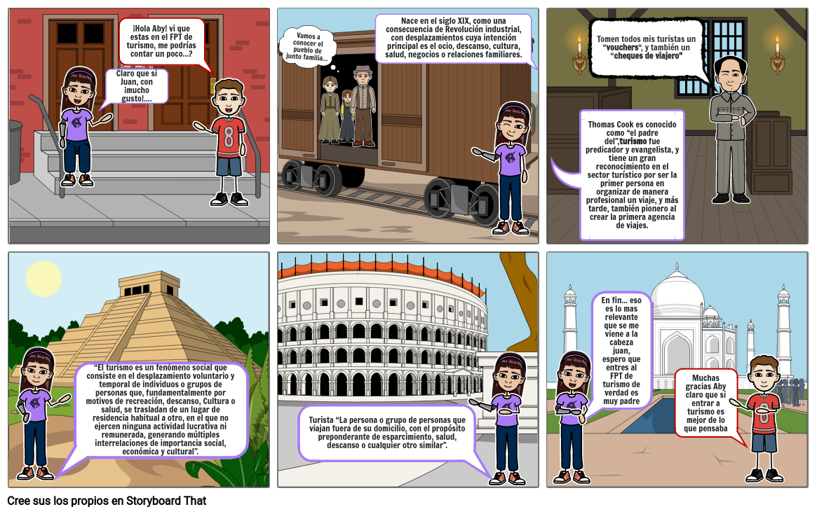 Historieta del Turismo Storyboard by cbb5fb17