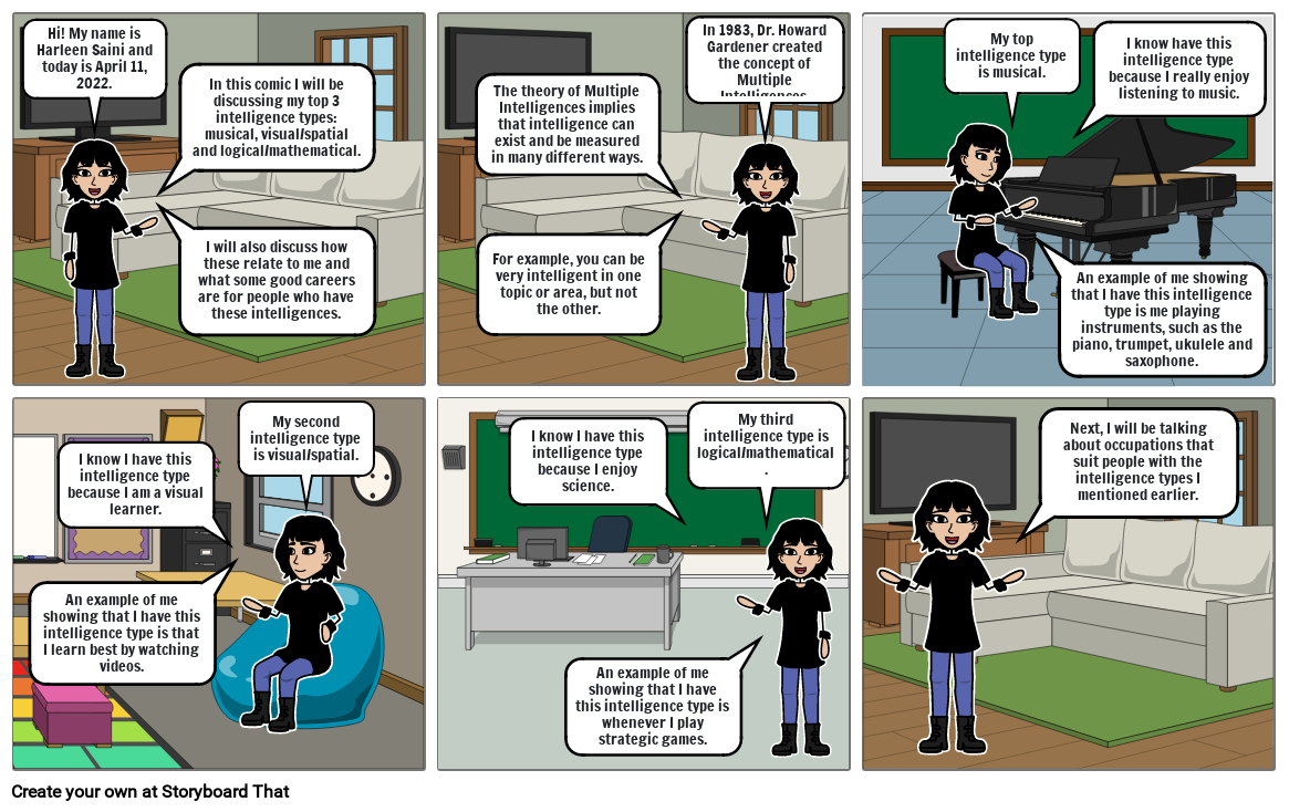 Multiple Intelligences Comic PART 1