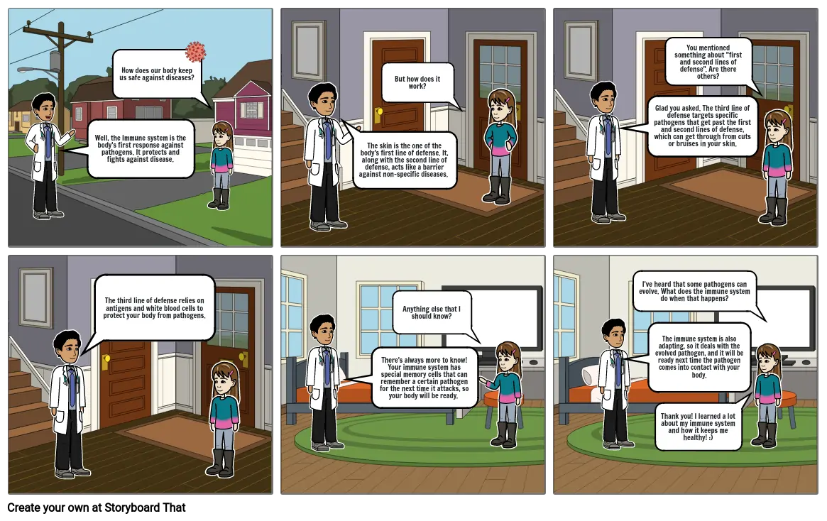 Science Immune System Storyboard