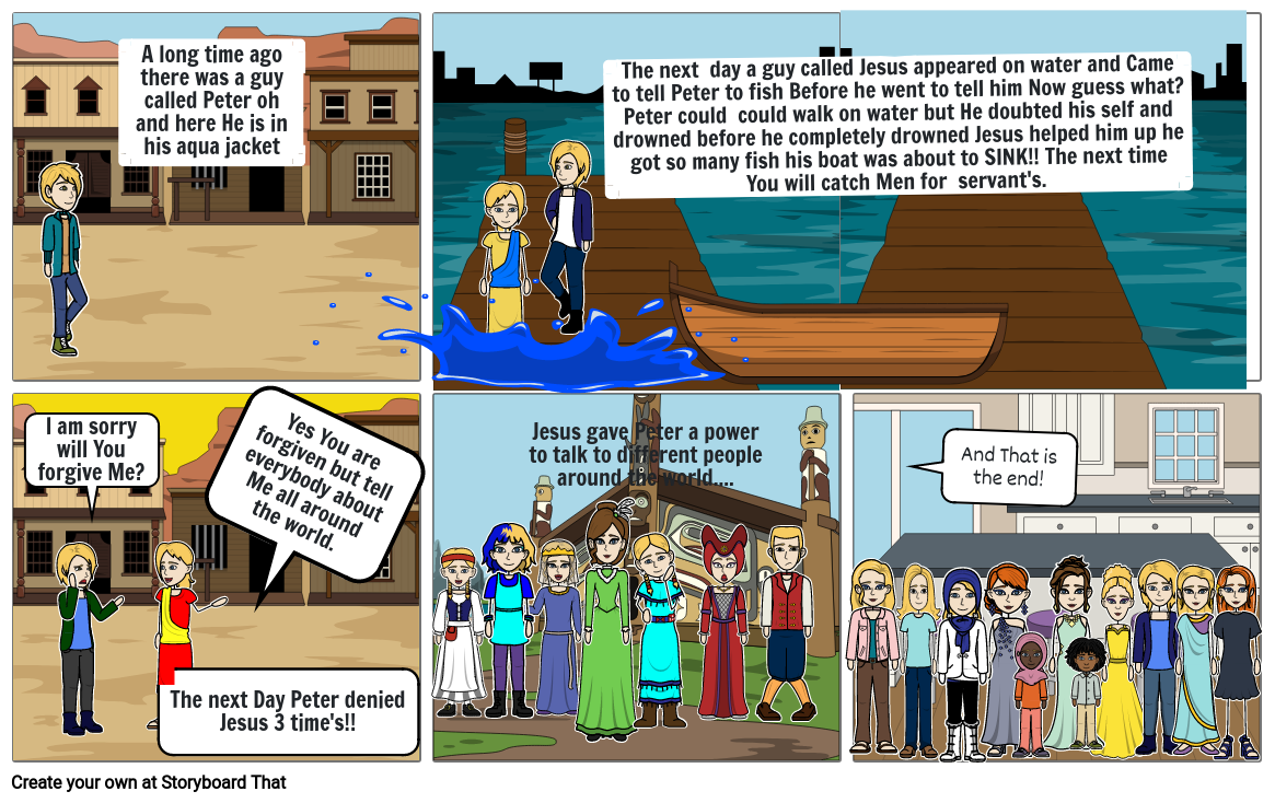 Peter follow's Jesus so can we! Storyboard by cc0e04a2