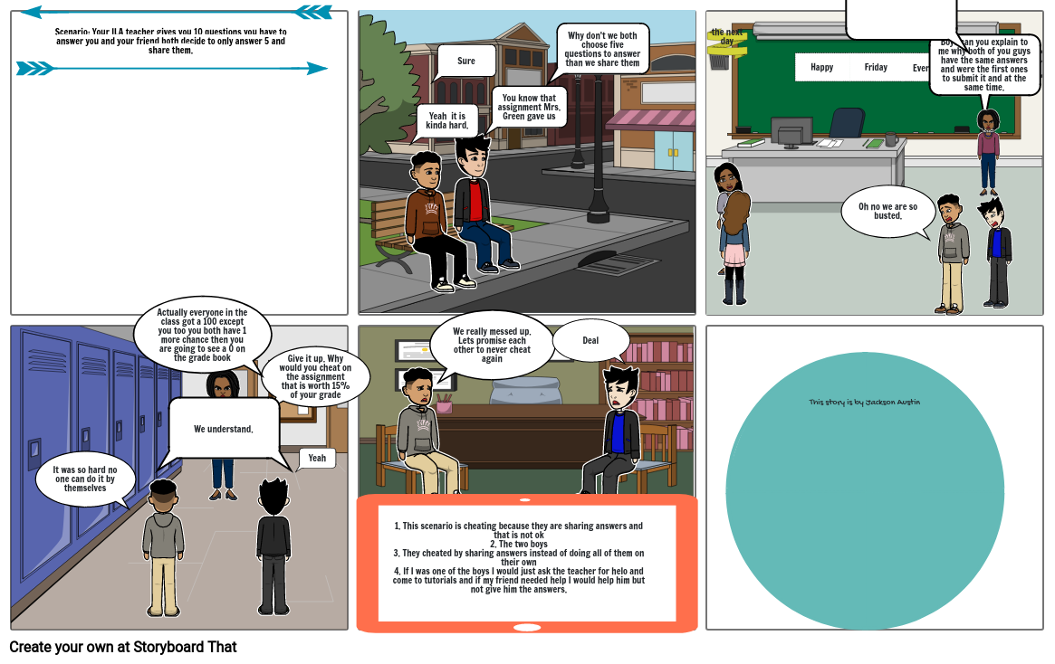 Academic Dishonesty Storyboard
