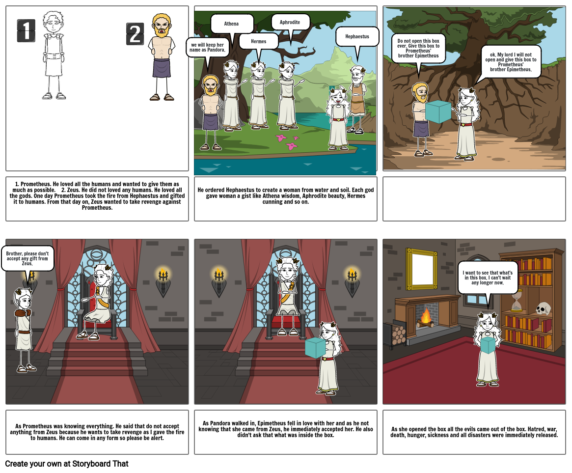 Greek Mythological Story Storyboard By Cc F