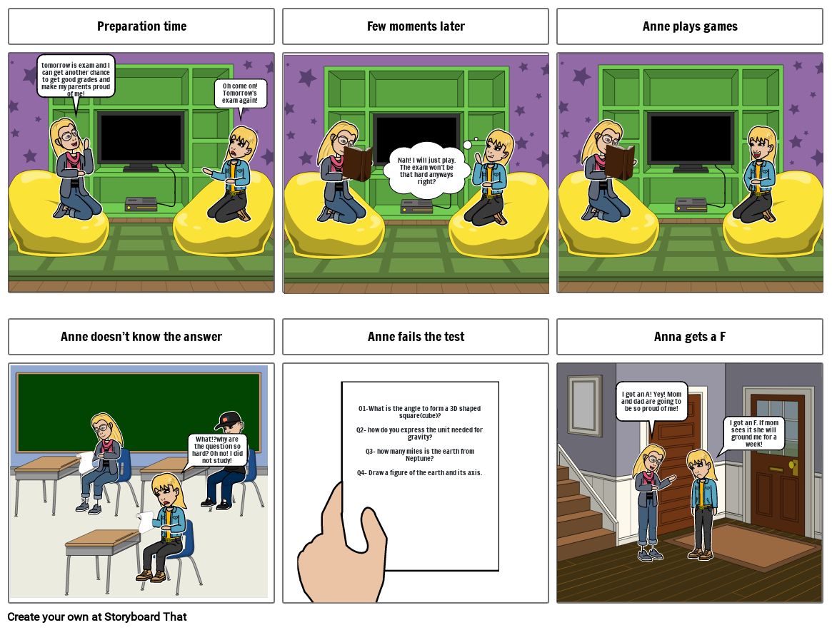 Anne learns a lesson Storyboard by cc72b7b4