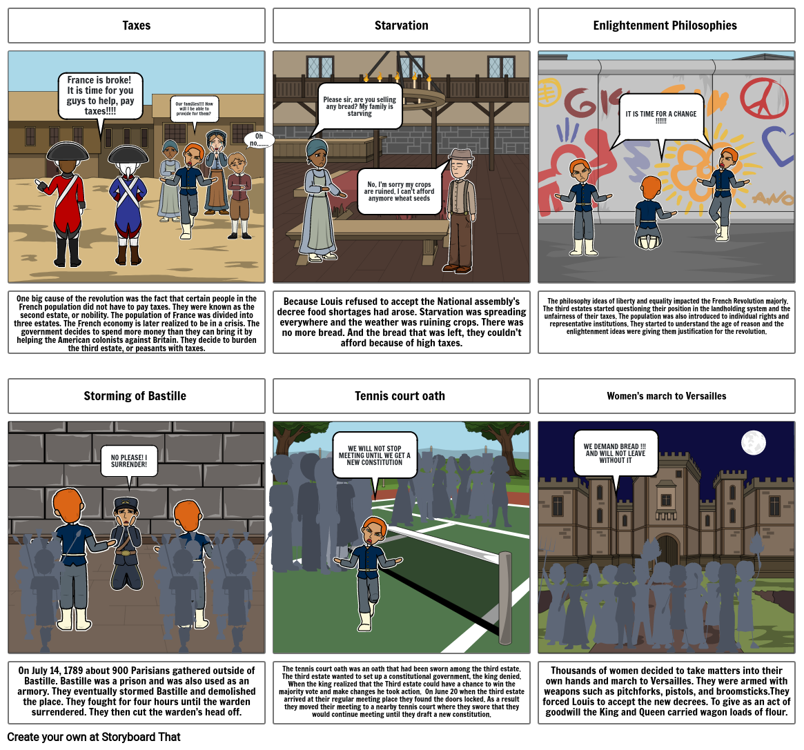 French Revolution Storyboard by cc74bd2f