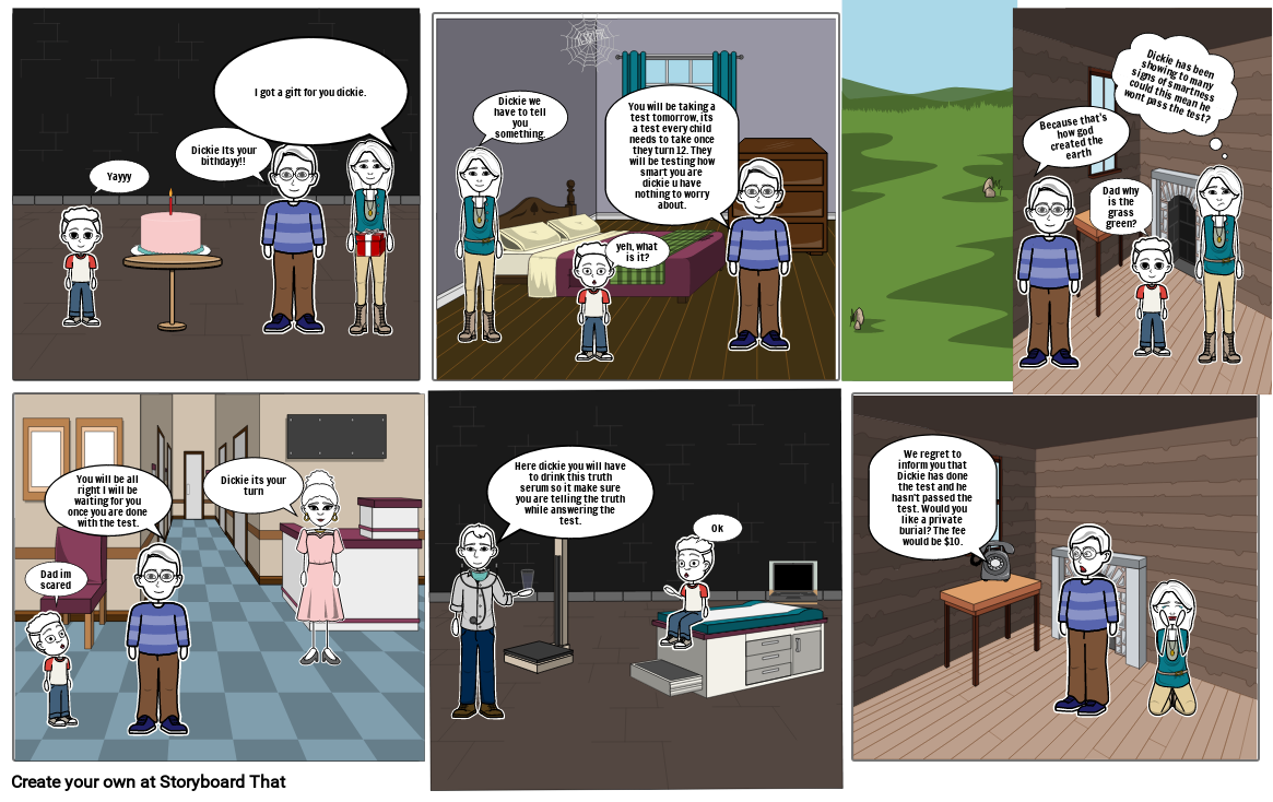 Examination Day Storyboard by ccc54cd1